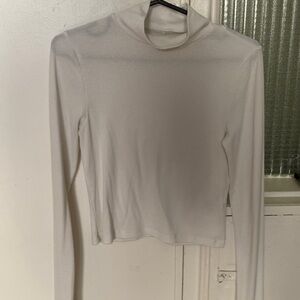 White long sleeve turtle neck